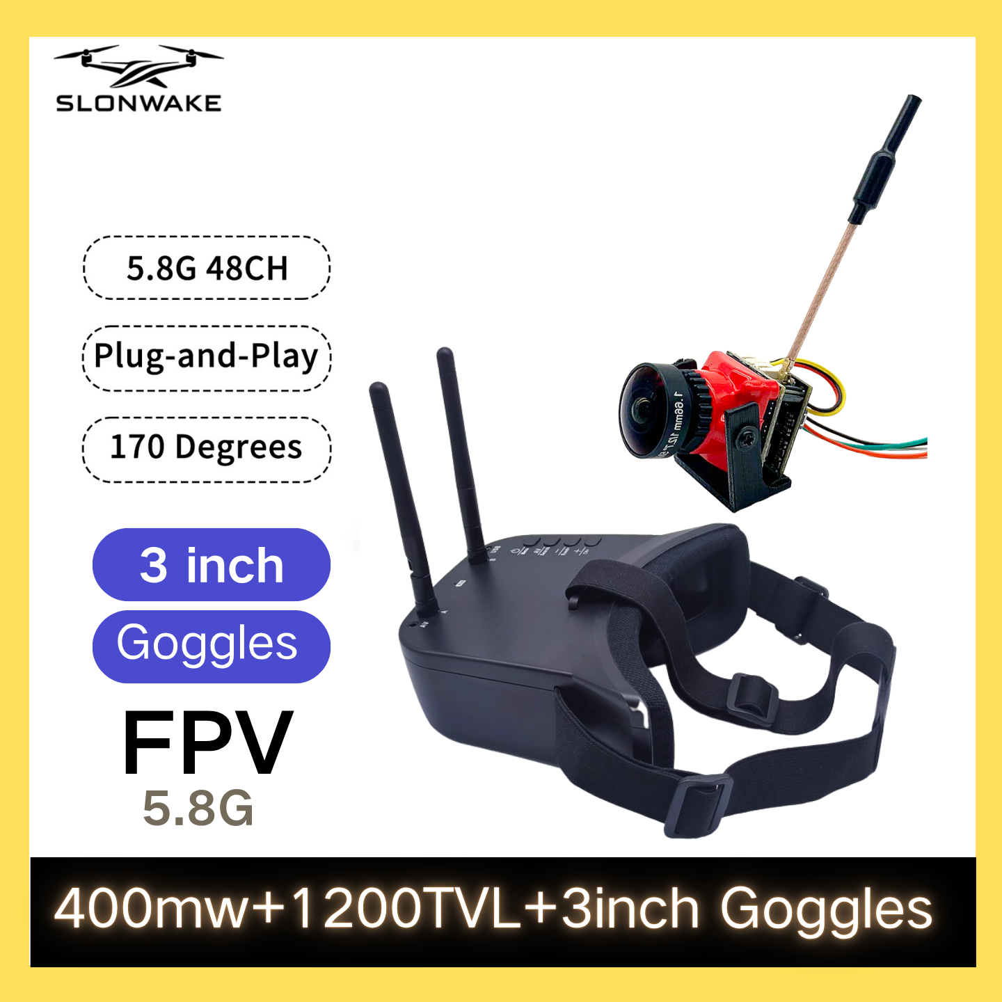 Drone Rc Receiver And Transmitter - SLONWAKE 5.8G 48CH FPV 400mw VTX
