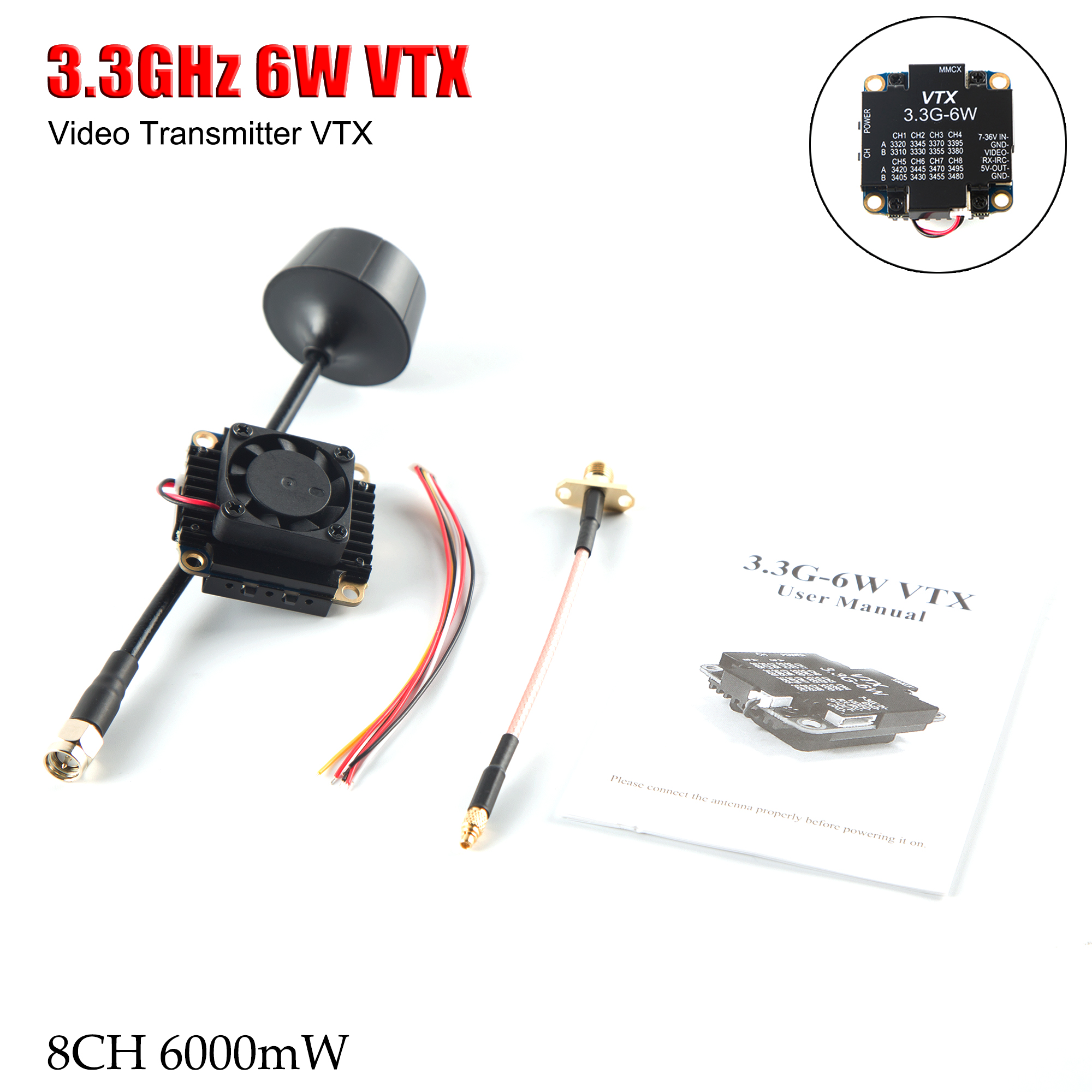 Drone Rc Racing - FPV Video Transmitter 3.3G 6W VTX