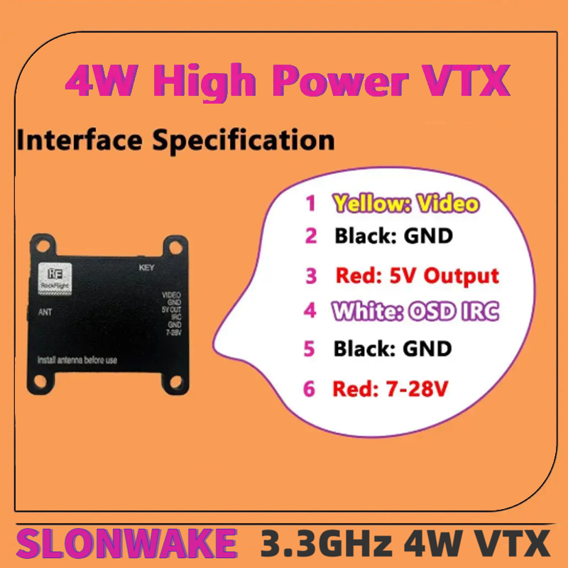 SLONWAKE FPV 3.3G 16CH 4000mW  - Drone Rc Receiver And Transmitter 리뷰 및 가격