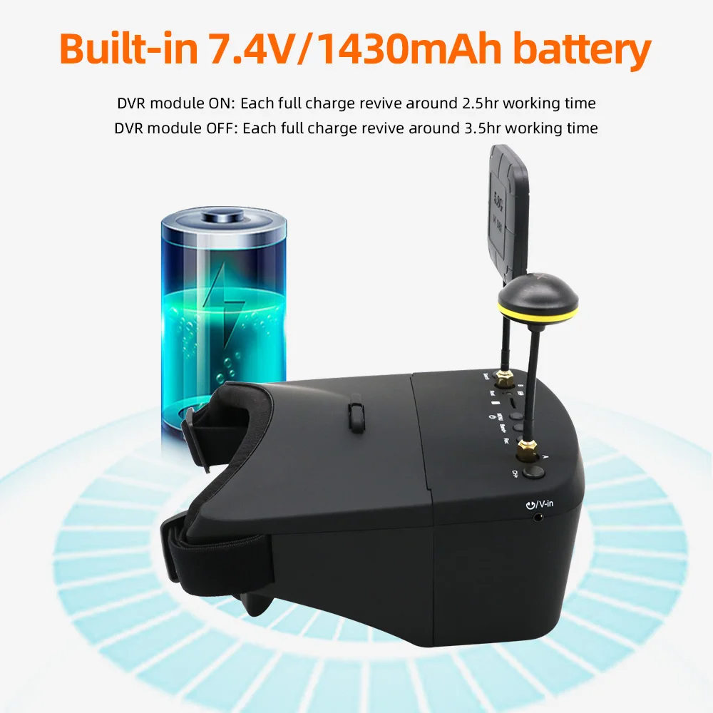 EV800D 5.8G 40CH 5 Inch 800*48 - Fpv Goggles Headset 리뷰 및 가격