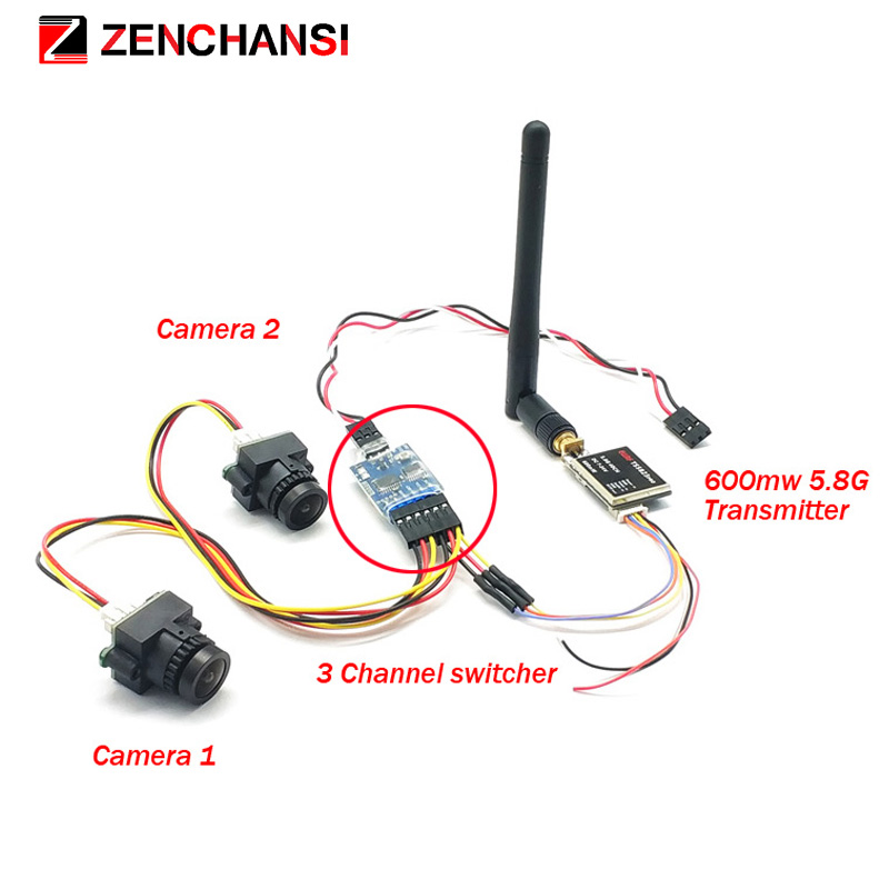 3 channel Dual Video camera CM - Fpv Goggles Headset 리뷰 및 가격