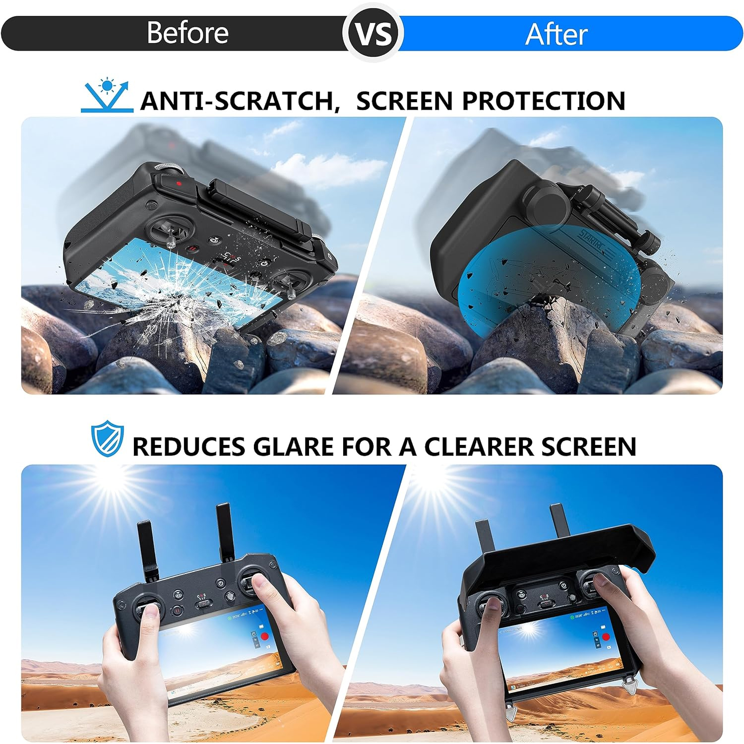 2-in-1 Sun Hood & Joystick Cov - Drone Rc Pro 2 리뷰 및 가격