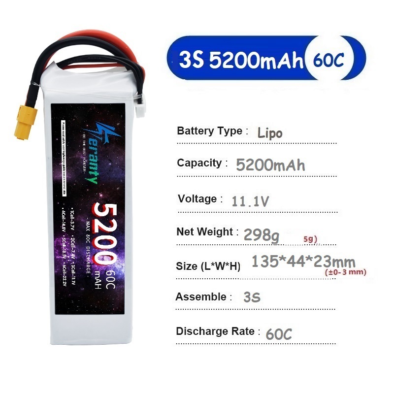TERANTY  3S  5200MAH 60C batte - Drone Avion Rc 리뷰 및 가격