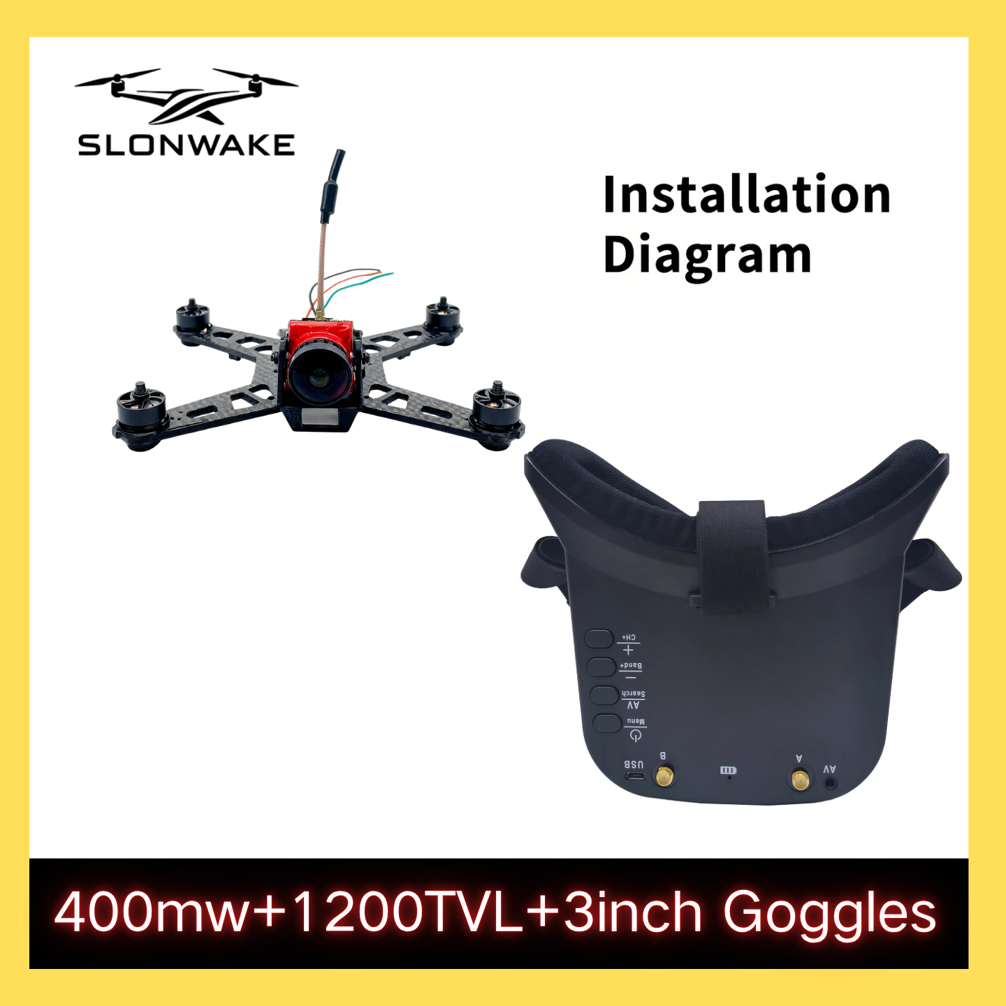 SLONWAKE 5.8G 48CH FPV 400mw V - Drone Rc Receiver And Transmitter 리뷰 및 가격