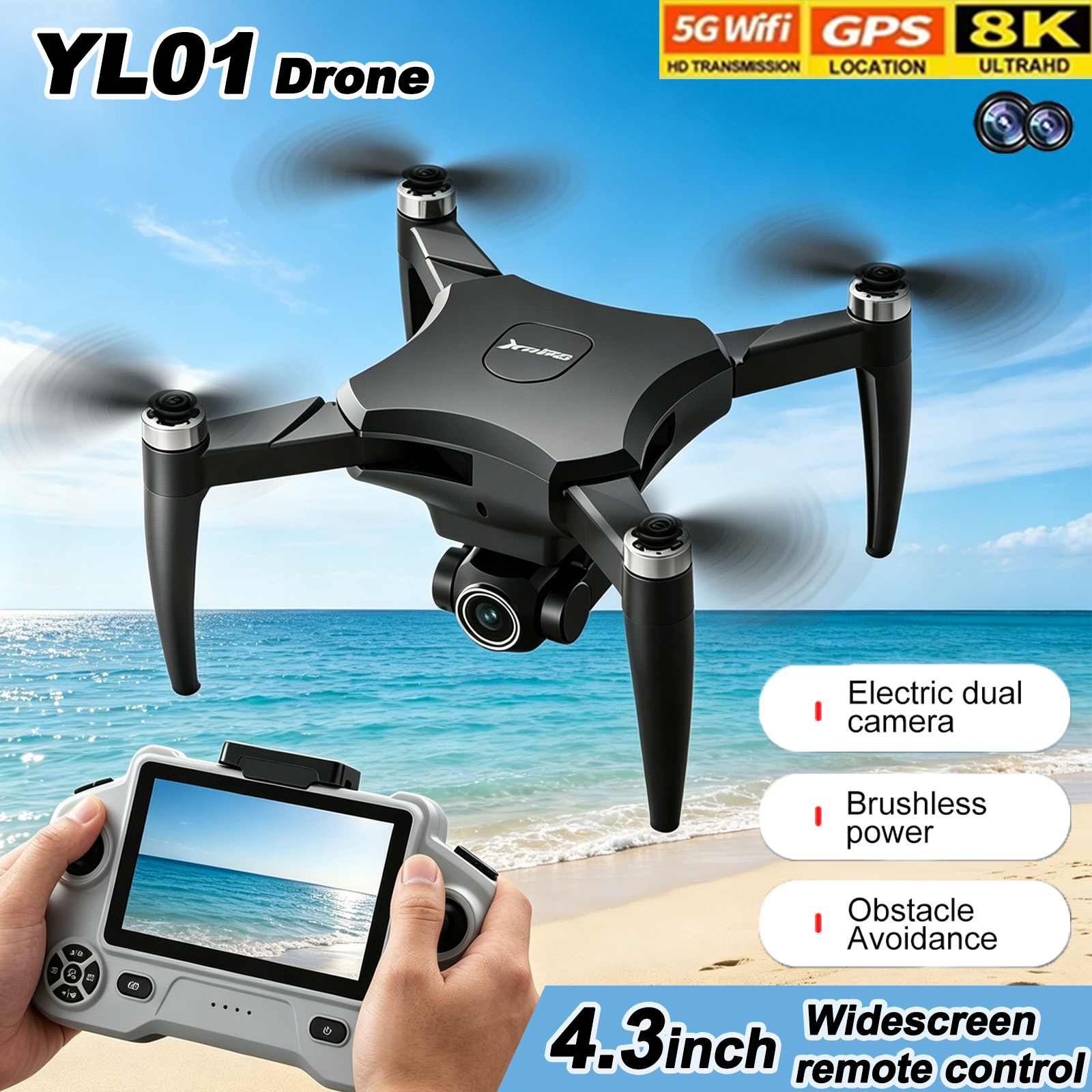 NEW YL01 Mini Drone GPS FVP Dr - Drone Avion Rc 리뷰 및 가격
