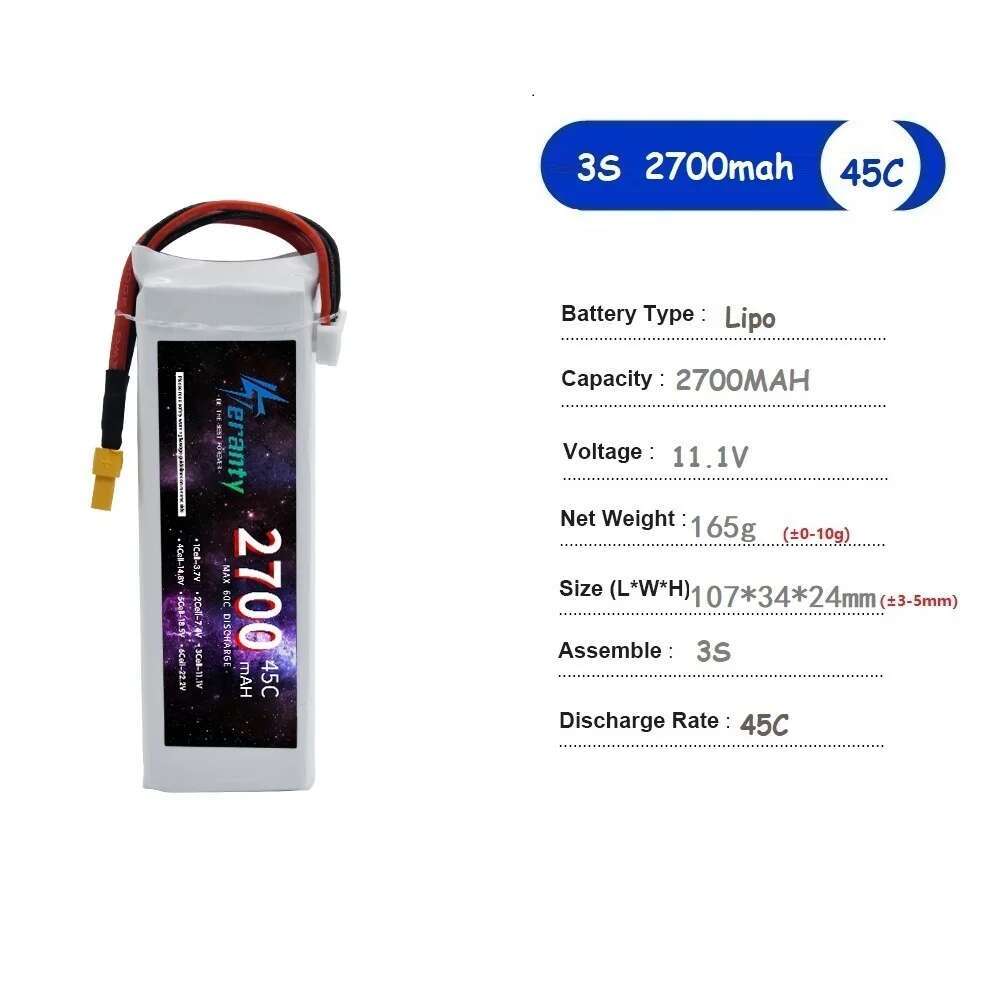 TERANTY 2700 MAH 45C 3S batter - Drone Avion Rc 리뷰 및 가격