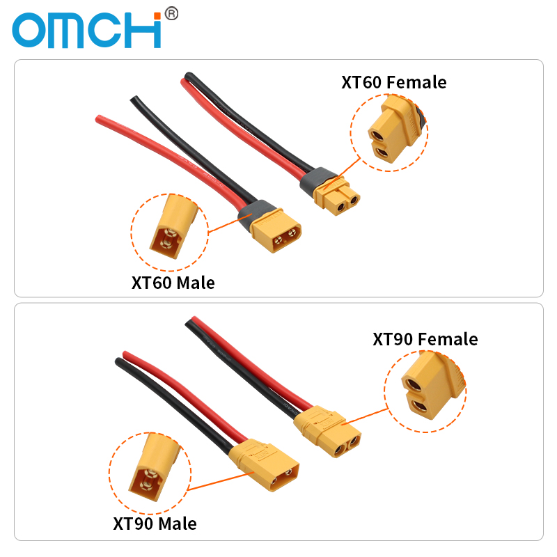 OMCH XT60 12/14AWG XT90 10AWG  - Drone Rc Link 리뷰 및 가격