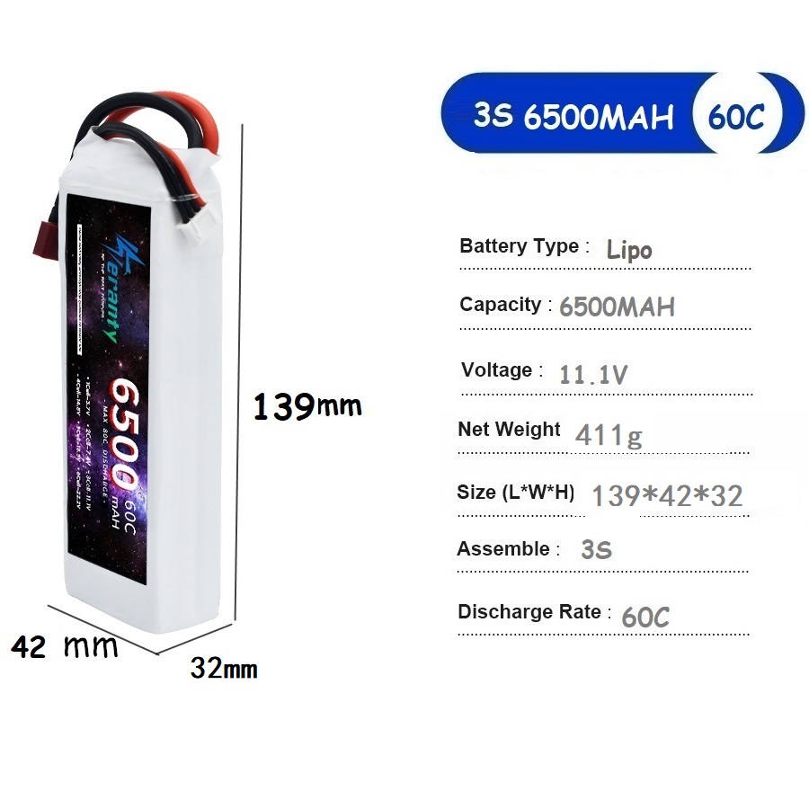 TERANTY  11.1V  6500MAH batter - Drone Avion Rc 리뷰 및 가격