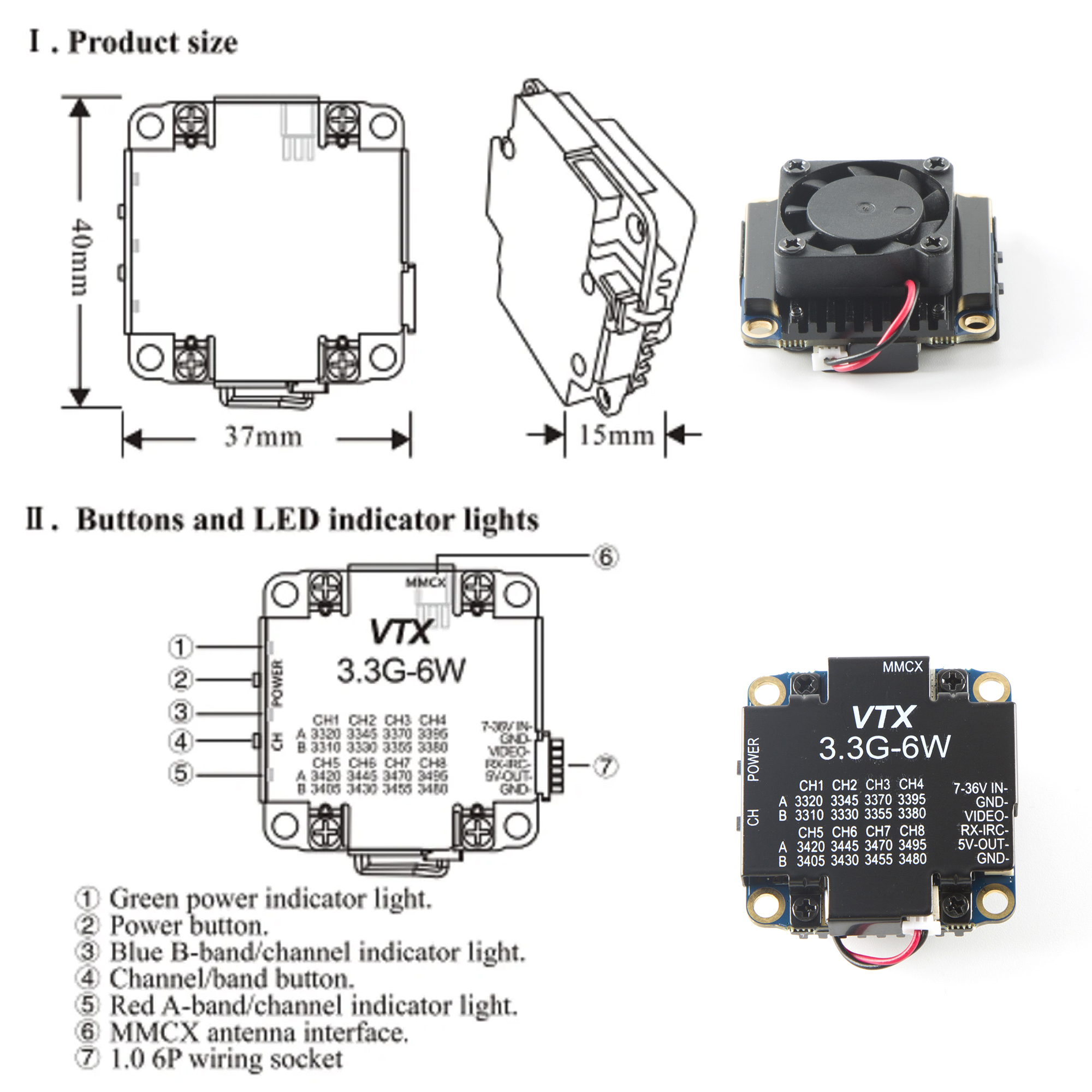 FPV Video Transmitter 3.3G 6W  - Drone Rc Racing 리뷰 및 가격
