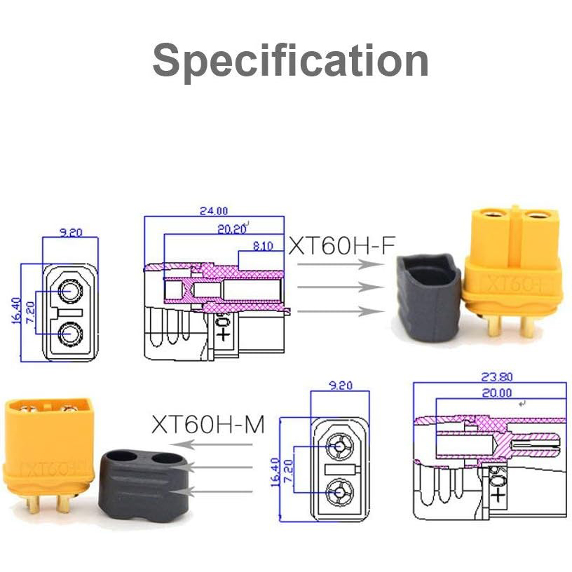 5Pairs XT60H connector plug wi - Drone Rc Link 리뷰 및 가격
